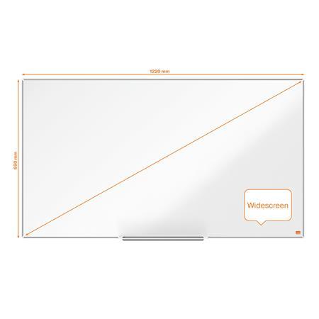 Biela tabuľa, smaltovaná, magnetická, širokouhlá, 55"/122x69 cm,hliníkový rám, NOBO "Impre