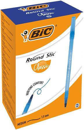 Guľôčkové pero, 0,32 mm, s vrchnákom, BIC "Round Stic Classic", modré
