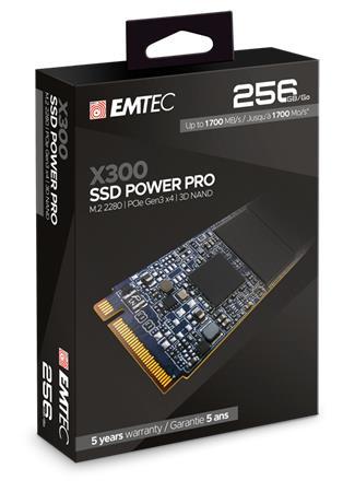 SSD (interná pamäť), 256GB, M2 NVMe, 1700/1000 MB/s, EMTEC "X300"