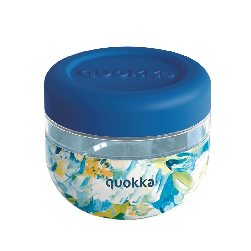 Quokka Bubble, Plastová nádoba na jedlo Blue Peonies, 500ml, 40124