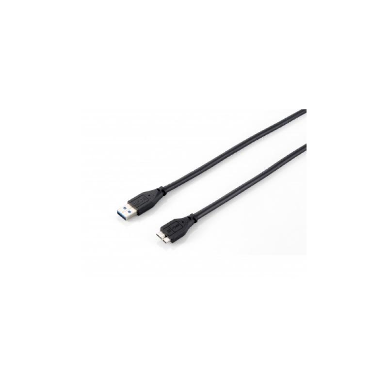 Kábel USB 3.2, USB-A / USB-MicroB, 1,8 m, EQUIP