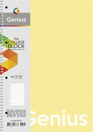 Špirálový zošit, linajkový, A4, 80 listov, PP obal, SHKOLYARYK "Genius Pastel", mix