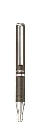 Guľôčkové pero, 0,24 mm, teleskopické telo, kovová sivá, ZEBRA "SL-F1", modrá