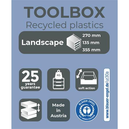 Box na dokumenty, plast, 3 zásuvky, EXACOMPTA "Iderama® "Toolbox", čierny 4