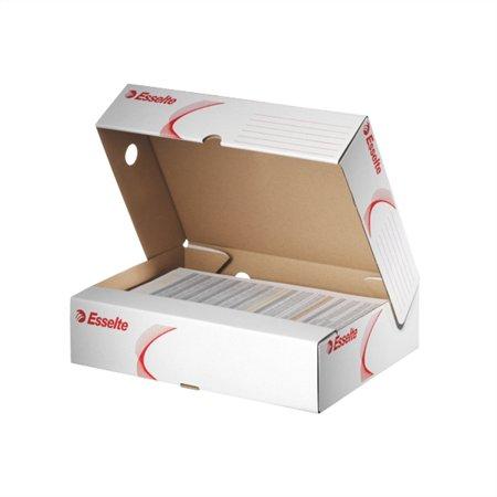 Archívny box, A4, 80 mm, kartón, horizontálny, ESSELTE "Standard", biely