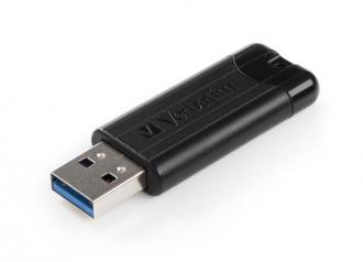 USB kľúč, 32GB, USB 3.0, VERBATIM "Pinstripe", čierna