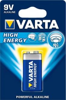 VARTA BATÉRIE "HIGH ENERGY" 6LR61, 9V, E, 1 KS
