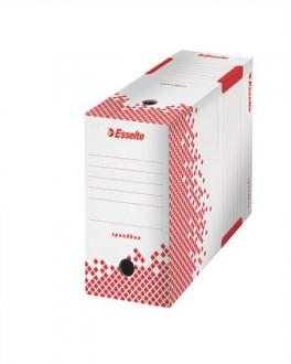 Esselte archívný box Speedbox biely / červený 150 mm