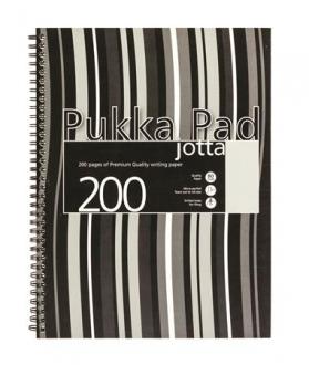 Špirálový zošit, A4+, linajkový, 100 listov PUKKA PAD "Stripe Jotta"