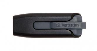 USB kľúč, 128GB, USB 3.0, 80/25 MB/sec, VERBATIM "V3", čierny-sivý