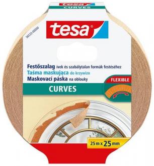 Maskovacia páska, pre krivky, 25 mm x 25 m, TESA "Perfect Curves"