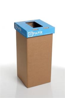 Odpadkový kôš na triedenie odpadkov, recyklovaný, 20 l, RECOBIN "Mini", modrá