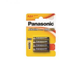 Batéria,  AAA mikrotužková, 4 ks, PANASONIC "Alkaline power"