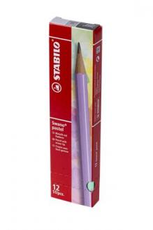 Grafitová ceruzka s gumou, HB, šesťhranná, STABILO "Swano Pastel", zelená