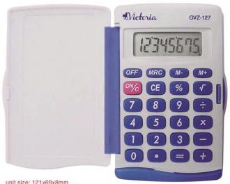 Kalkulačka, vrecková, 8 miestny displej, VICTORIA "GVZ-127"