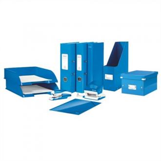 Odkladací box, A5, lesklý povrch, LEITZ "Click&Store", modrý