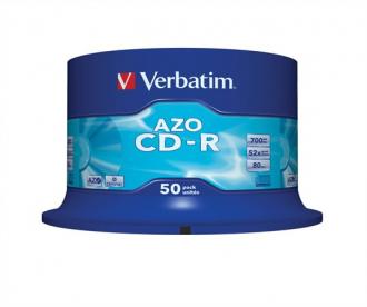 CD-R 700 MB, CRYSTAL, AZO, 700MB, 52X, CAKE BOX, VERBATIM "DATALIFE PLUS"