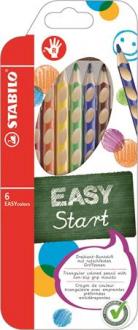 Farebné ceruzky, trojuholníkový tvar, pre pravákov, STABILO "EasyColours", 6 rôznych farie
