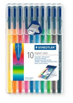 FIXKYT, 1 MM, STAEDTLER "TRIPLUS", 10 RÔZNYCH FARIEB