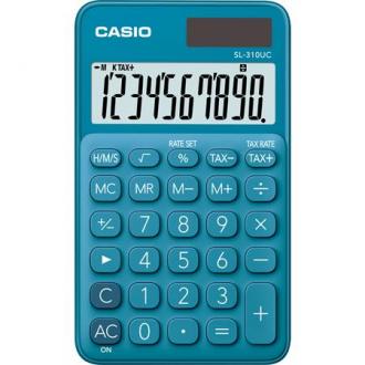 Kalkulačka, stolová, 10 miestny displej, CASIO "SL 310" modrá