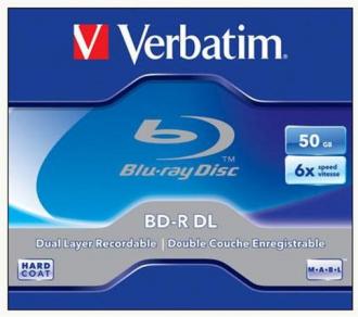 BD-R Blu-Ray dvojvrstvové 50 GB, 6x, štandardný obal, VERBATIM