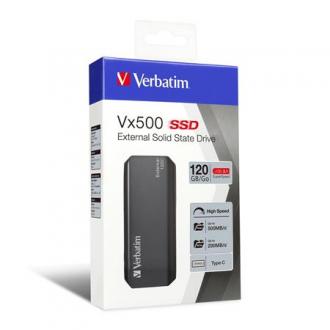 SSD (EXTERNÁ PAMÄŤ) 120 GB, USB 3.1, VERBATIM, "VX500", SIVÁ