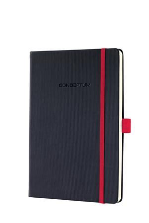 Caiet de note CONCEPTUM Red Edition A5, cu linii negru-rosu